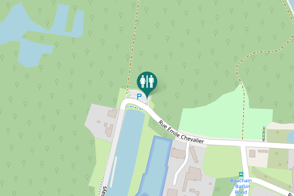 Map showing location of Rue Émile Chevalier Toilet