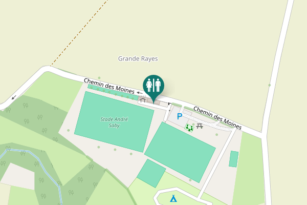 Map showing location of Chemin des Moines Toilet