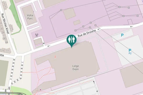 Map showing location of Place Louis de Geer 2 Toilet