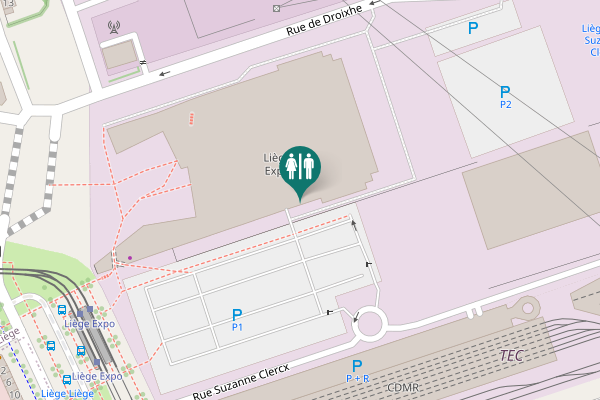 Map showing location of Place Louis de Geer 2 Toilet