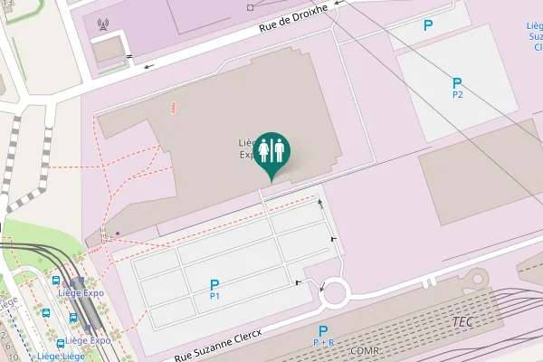 Map showing location of Place Louis de Geer 2 Toilet