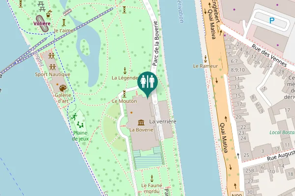 Map showing location of Parc de la Boverie 3 Toilet
