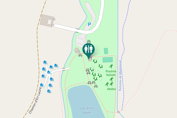 Map showing location of Chemin du Lac 88 Toilet