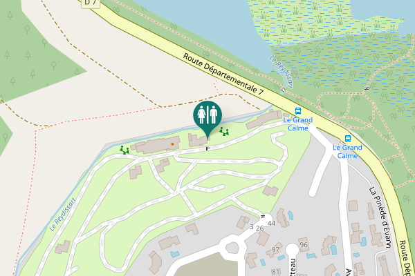 Map showing location of Route Départementale 7 Toilet