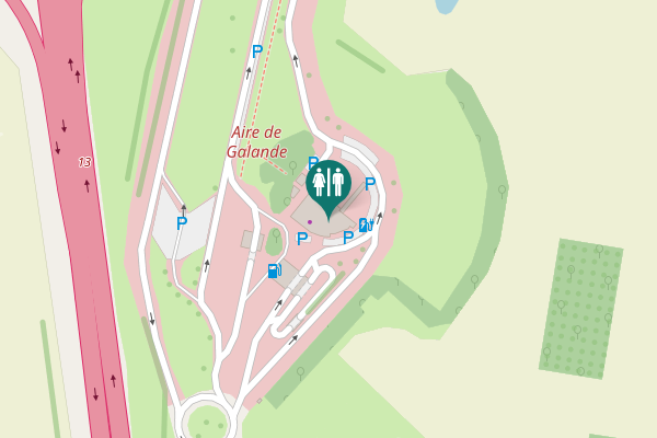 Map showing location of A 5b Toilet