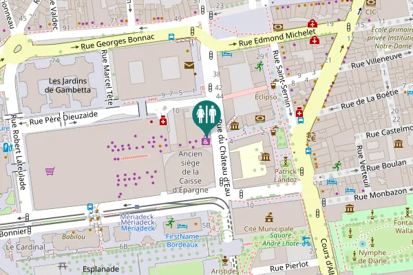 Map showing location of Rue du Château d'Eau 57 Toilet
