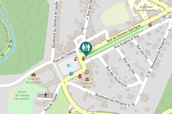 Map showing location of Rue Eugène le Roy 4 Toilet