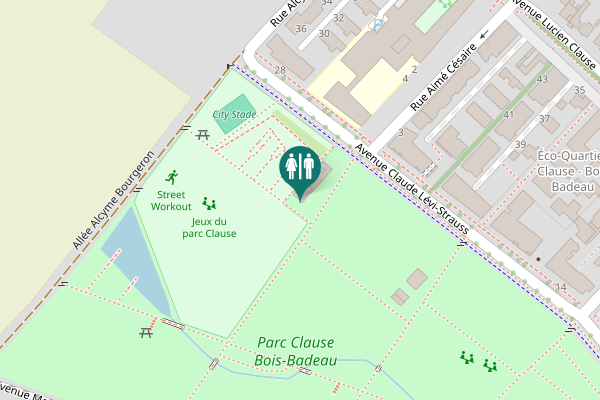 Map showing location of Avenue Claude Lévi-Strauss 28 Toilet
