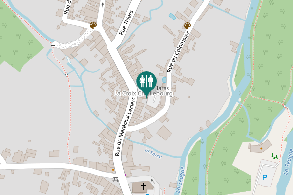 Map showing location of Place du Haras Toilet