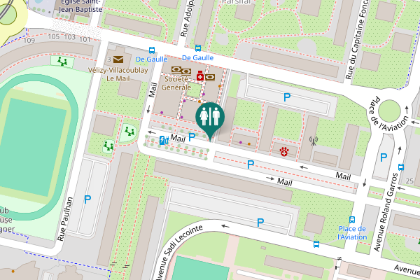 Map showing location of Mail Toilet
