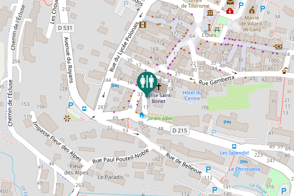 Map showing location of Rue Abbé Ravaud 18 Toilet