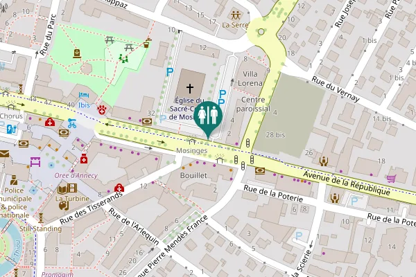 Map showing location of Avenue Germain Perreard 1 Toilet