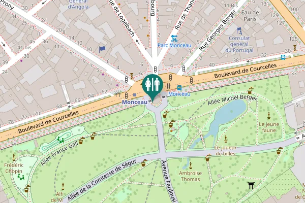 Map showing location of Avenue Ferdousi Toilet