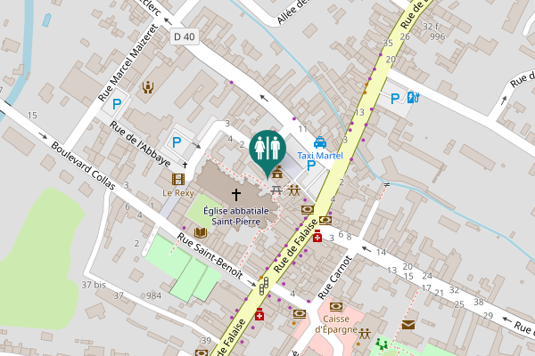 Map showing location of Rue de l'Abbatiale 2 Toilet