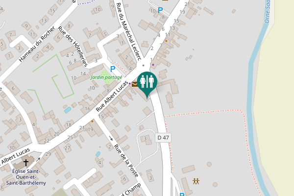 Map showing location of Rue Albert Lucas 1 Toilet