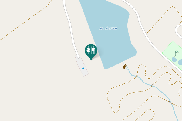 Map showing location of Konska Toilet