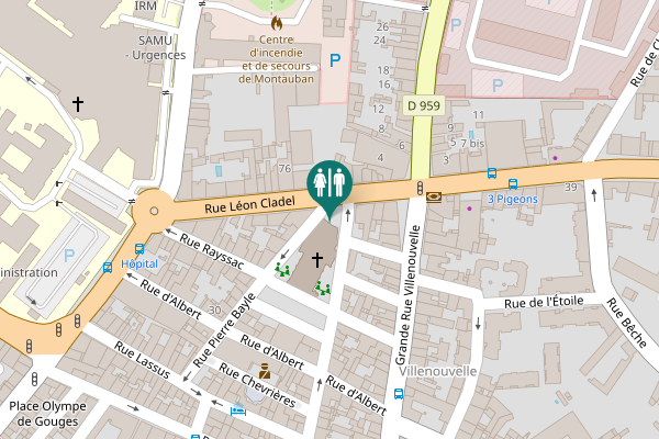 Map showing location of Rue du Commandant Marcus Toilet