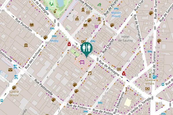 Map showing location of Rue de Bretagne 39 Toilet