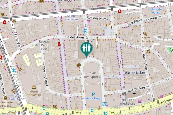 Map showing location of Place de la Ferme de Richemont 33 Toilet