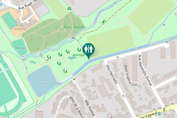 Map showing location of Villa Henriette Toilet
