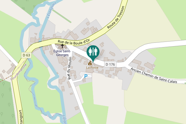 Map showing location of Rue de la Petite Fontaine Toilet