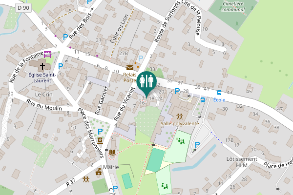Map showing location of Rue du Vicariat 3 Toilet