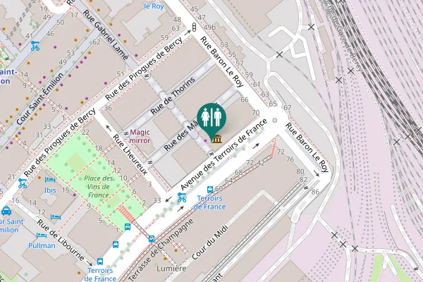 Map showing location of Avenue des Terroirs de France 53 Toilet