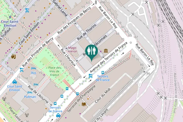 Map showing location of Avenue des Terroirs de France 43 Toilet
