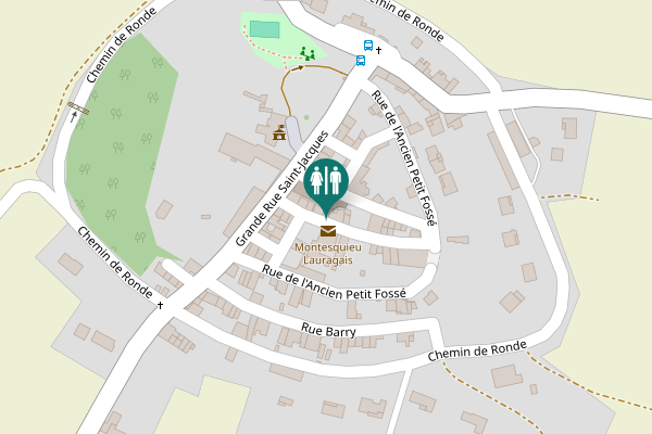 Map showing location of Toilettes