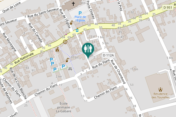 Map showing location of Rue de Beaugecy 10 Toilet