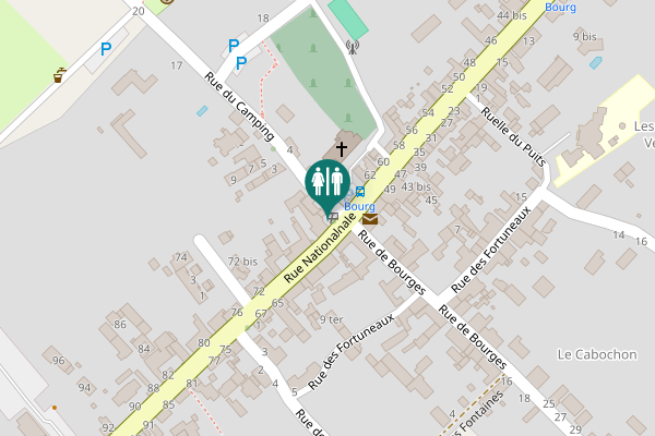 Map showing location of Rue du Camping 1 Toilet