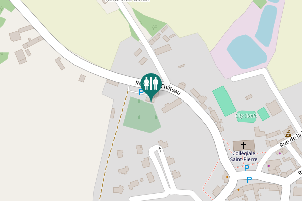 Map showing location of Route du Château Toilet