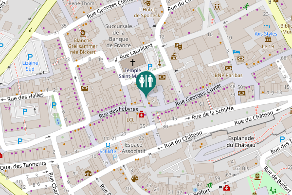 Map showing location of Rue du Docteur Beurnier 2 Toilet
