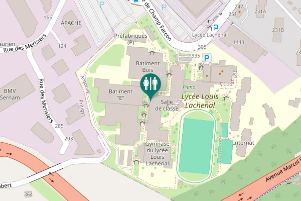 Map showing location of Route de Champ Farcon 250 Toilet