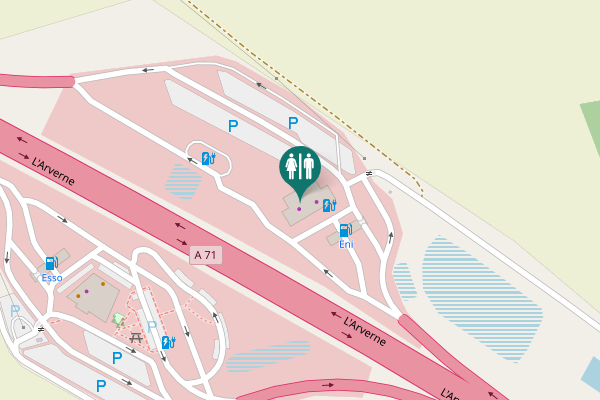 Map showing location of L'Arverne Toilet