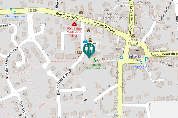 Map showing location of Allée du Château Noble 5 Toilet
