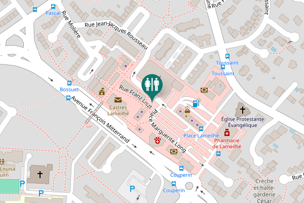 Map showing location of Passage Antonio Vivaldi Toilet