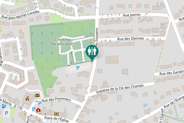 Map showing location of Rue du Souvenir 7 Toilet