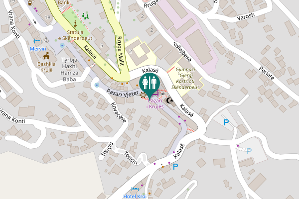 Map showing location of Pazari Vjeter Toilet