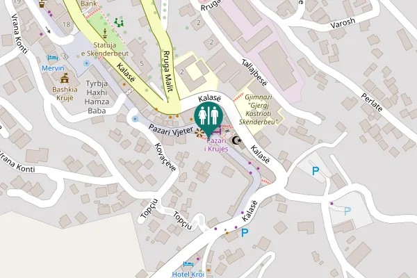 Map showing location of Pazari Vjeter Toilet