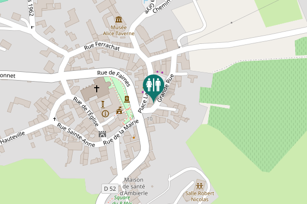 Map showing location of Grande Rue 10 Toilet
