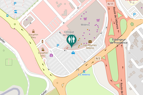Map showing location of Toilette de Hippopotamus
