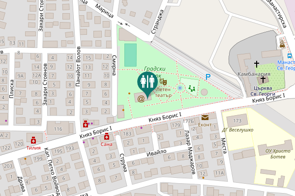 Map showing location of Knyaz Boris I 181 Toilet
