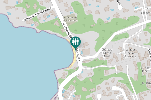 Map showing location of Boulevard de la Plage Beaucours Toilet