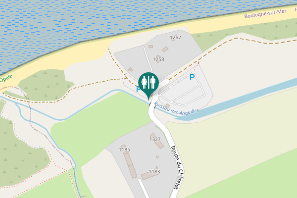 Map showing location of Route du Châtelet Toilet