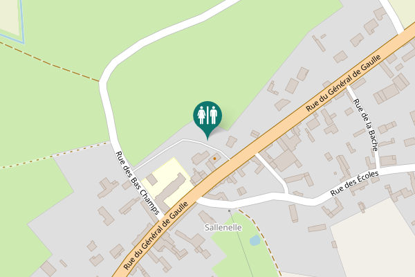 Map showing location of Rue du Général de Gaulle Toilet