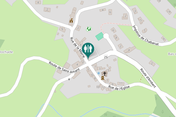Map showing location of Rue de la Mairie 1 Toilet