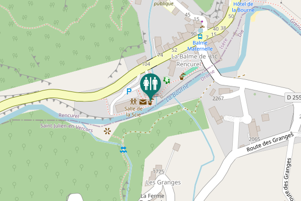 Map showing location of Route de Pont-en-Royans 109 Toilet