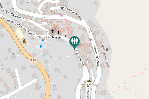 Map showing location of Rue Fontanella 1 Toilet