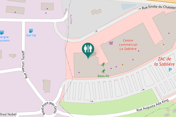 Map showing location of Rue Emilie du Chatelet Toilet